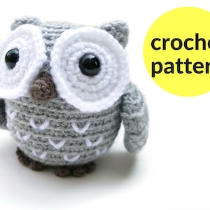 Little owl amigurumi pattern crochet owl pattern, plush owl, easy crochet pattern, cute stuffed animal, woodland crochet pattern, owl ami image 2