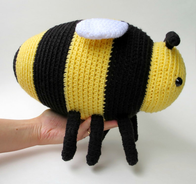 Large amigurumi bee pattern crochet bumble bee crochet Etsy