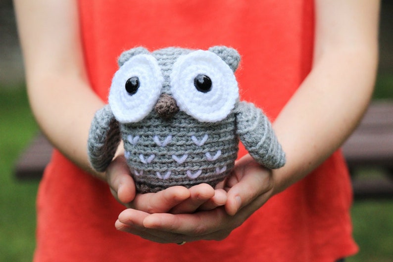 Little owl amigurumi pattern crochet owl pattern, plush owl, easy crochet pattern, cute stuffed animal, woodland crochet pattern, owl ami image 1