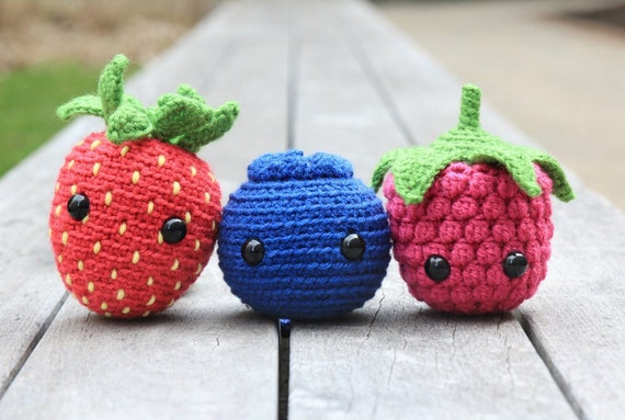 Blueberry Amigurumi Crochet Plush - Fruit, Food, Sweet, Berry