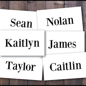 PRINTED Placecards Place Cards Custom Table Names Guest Names Naming Cards Assigned Seating Oversized Script, Romantic, Elegant, Inexpensive