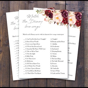 Bridal Shower Game, Match the Love Song, Rustic Bridal Shower, Kraft, Instant Download, Advice Card, Lace, Wedding, Printable, Fun Games