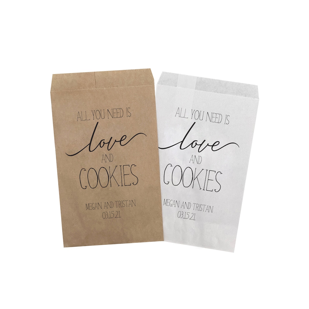 Custom Cookie Bags, Wedding Treat Bags, Goodie Bags, Wedding Favor Bags