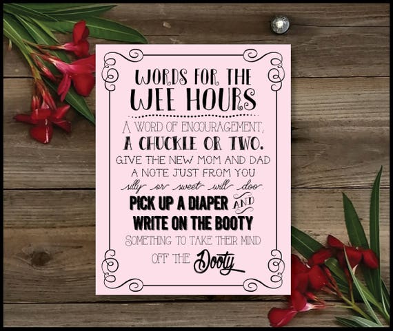 Printed Funny Baby Shower Gender Reveal Sign/ Diaper Change Game