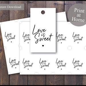 Love Is Sweet Favor Tag Thank You Tags Wedding Baby Bridal Shower Thank You Wedding Favors TY tags Printable Floral DIY Guest Favors Boho