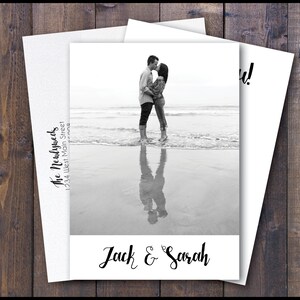 PRINTED Photo Wedding Thank You Card w/ Envelopes Wedding Thank You Photo Elegant Custom Photo Thank Yous Printed Picture Flat Thank You