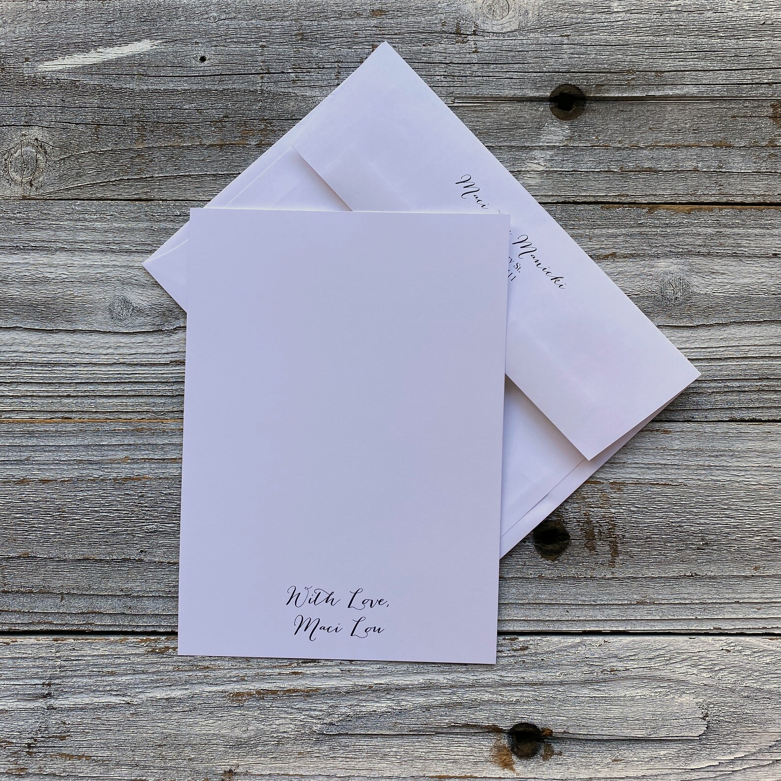 PRINTED Photo Wedding Thank You Card W/ Envelopes Wedding - Etsy