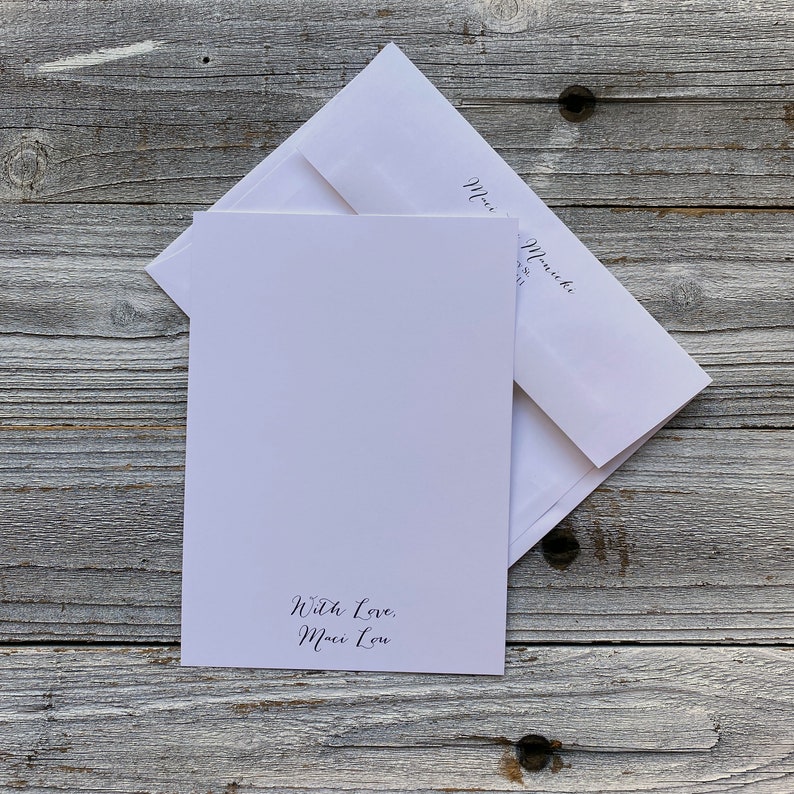 PRINTED Photo Wedding Thank You Card W/ Envelopes Wedding Etsy