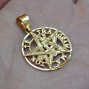 Tetragrammaton pendant gold clearance
