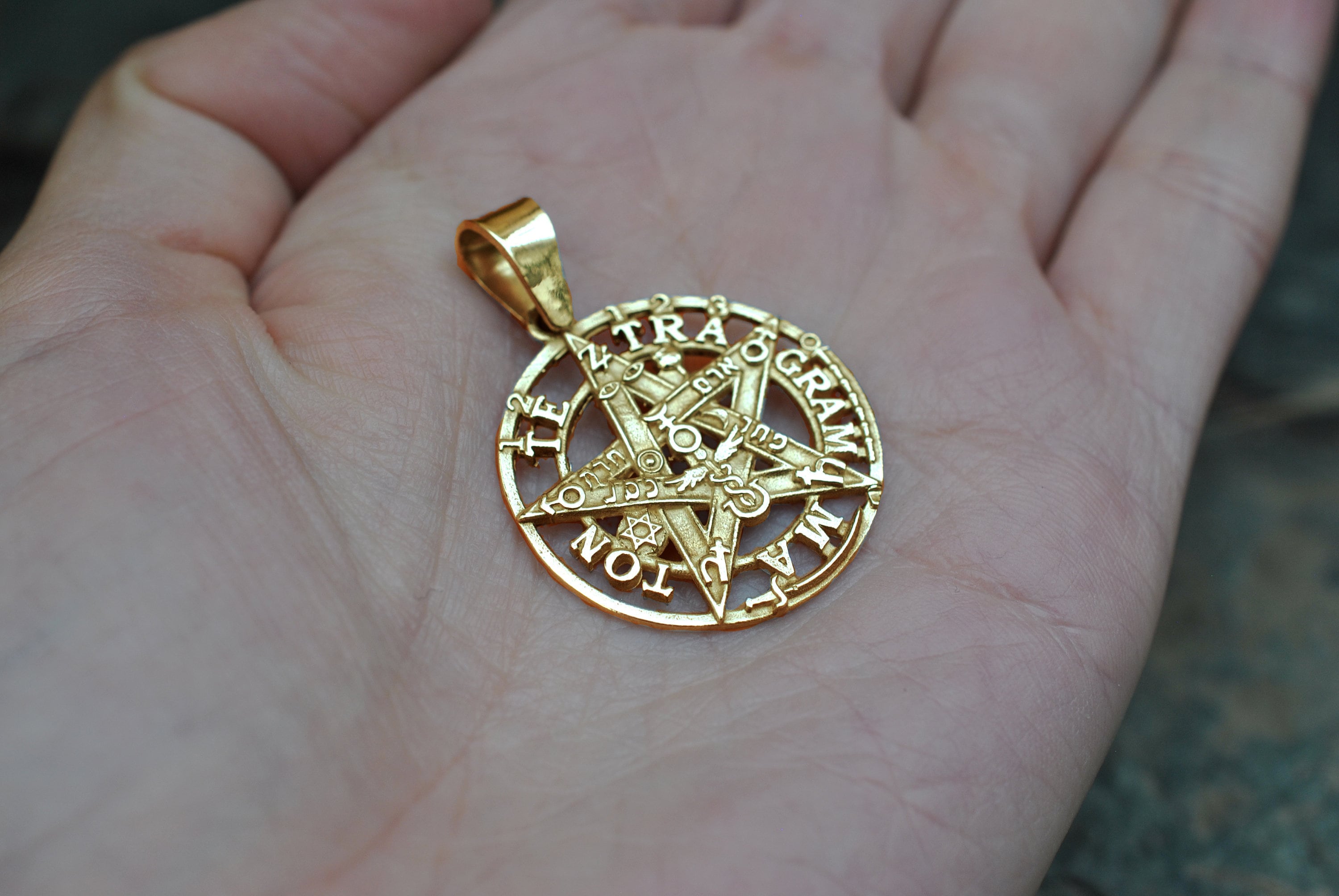 Tetragrammaton Pendant in 14k Gold 