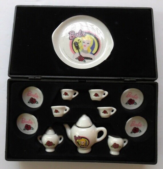 Vintage Barbie Tea Set Velvet Case Flawed Pre-Owned | Etsy