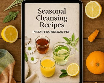 Saisonale Detox-Tee-Rezepte | Natural Wellness Drinks (Instant Download PDF)
