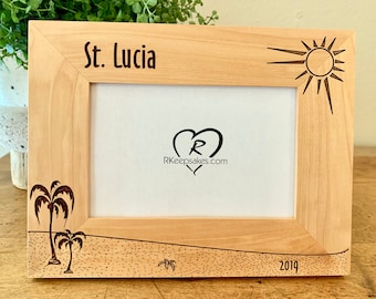 Personalized Beach Picture Frame, Any Text, Photo Frame