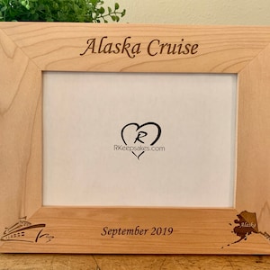 Alaska Cruise Picture Frame, Custom Text