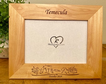 Personalized Winery Picture Frame, Custom Text