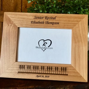 Piano Picture Frame, Personalized, Custom, Piano Recital, Gift for Piano Teacher, Gift for PIanist