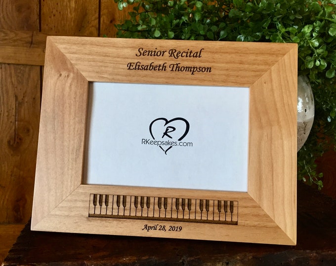 Piano Picture Frame Personalized Custom Piano Recital Gift Etsy