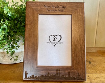 New York City Skyline Picture Frame with Any Text