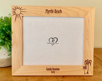 Personalized Palm Trees Picture Frame, Any Text