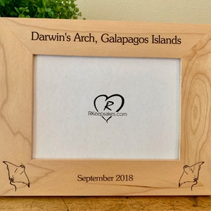 Manta Ray Personalized Frame, Vacation Frame, Any Text, Vacation Memories,