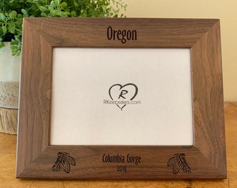 Personalized Pinecone Picture Frame with Custom Text