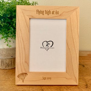 Parachute Skydiving Picture Frame, Any Text