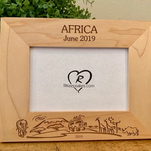 Africa Safari Picture Frame, Any Text
