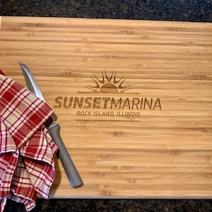 Corporate Cutting Board, Engrave any logo-large, Gift for clients, Gift for employees