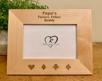 Personalized Poker Frame, Any Text, Card Club