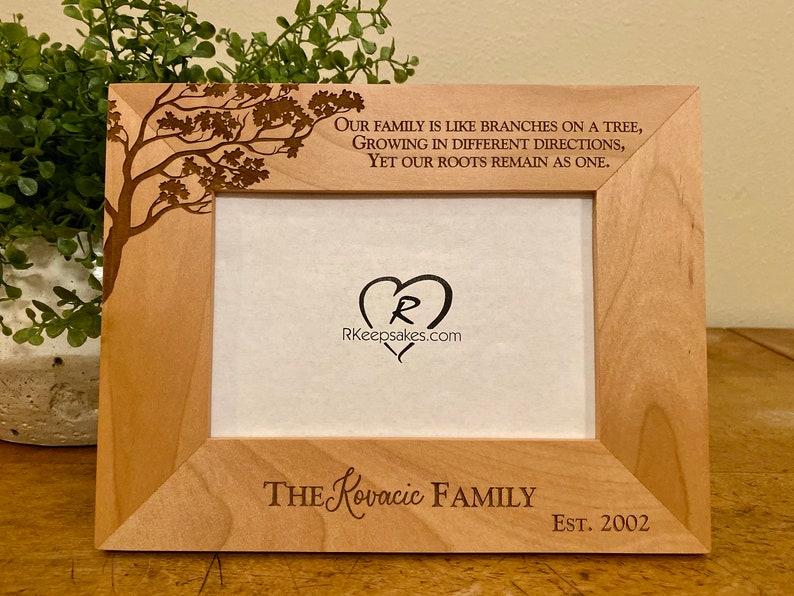 Personalized Family Tree Picture Frame Etsy