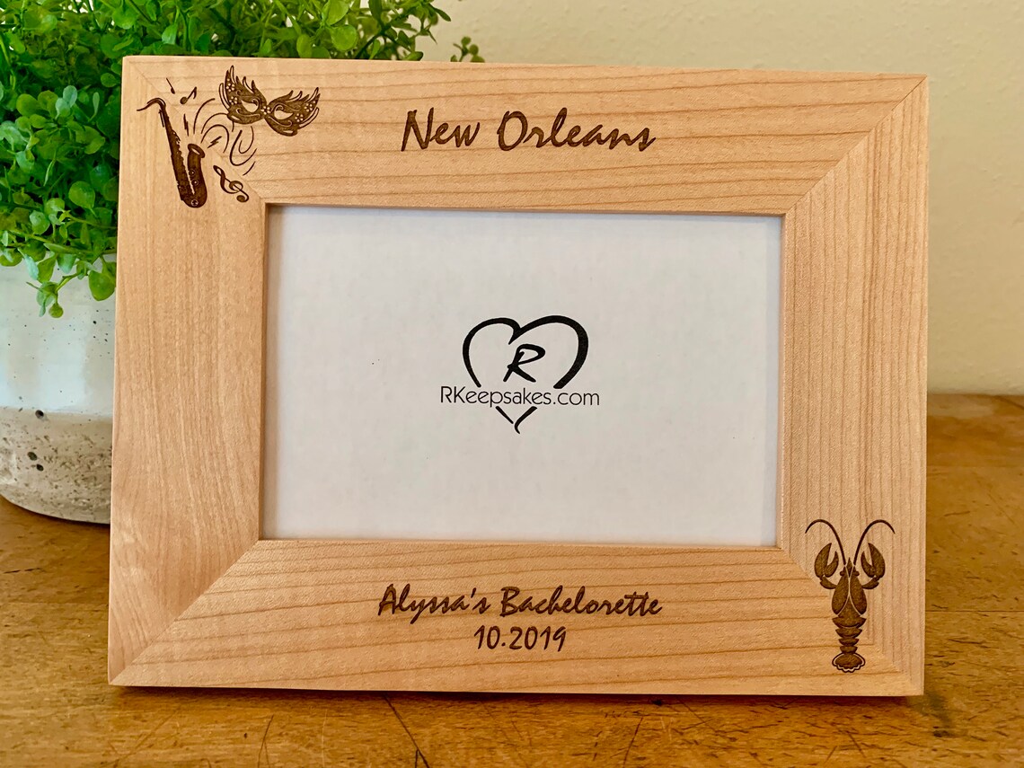 Personalized New Orleans Picture Frame Any Text Etsy