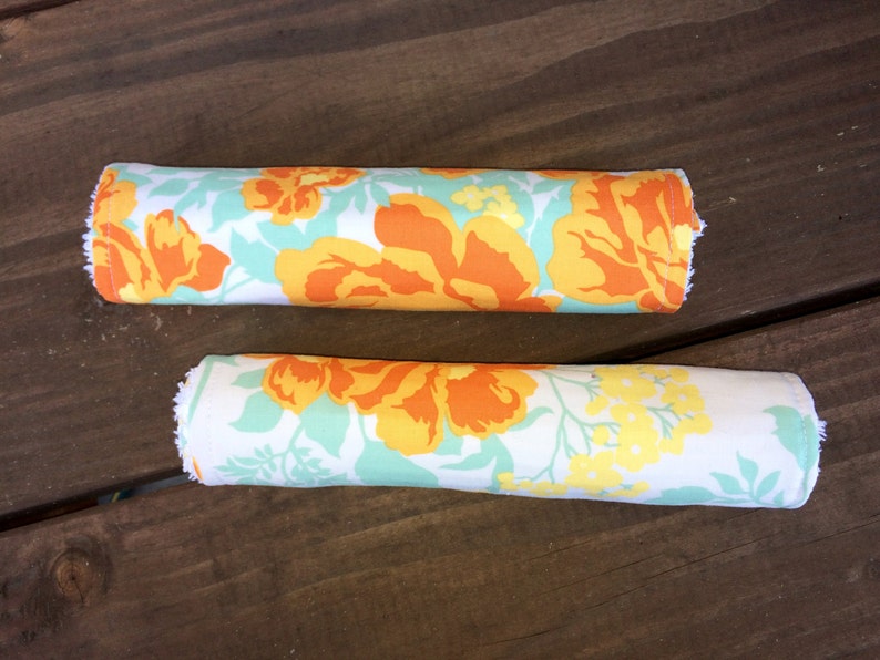 Burp Cloth Amber Rose Bouquet Baby/Toddler/Drool//Yellow//Mint//Orange//Flowers//Floral//Rose image 2