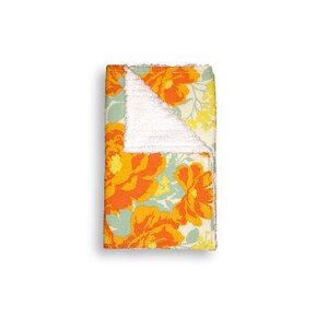 Burp Cloth Amber Rose Bouquet Baby/Toddler/Drool//Yellow//Mint//Orange//Flowers//Floral//Rose image 1
