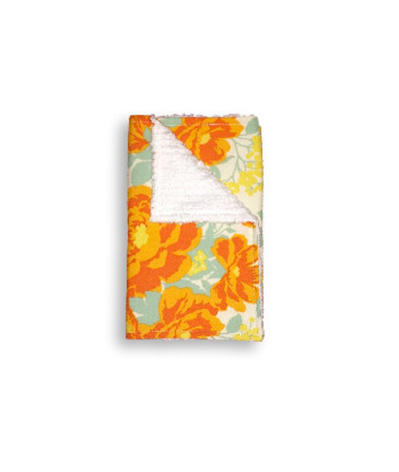 Burp Cloth Amber Rose Bouquet Baby/Toddler/Drool//Yellow//Mint//Orange//Flowers//Floral//Rose image 1