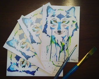 Solemn Wolf Postcard