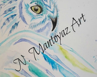 Owl Watercolor Painting