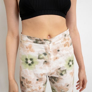 Vintage Floral Straight Leg Pants Trousers Summer 90s image 9