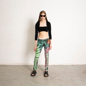 Vintage Y2K Tie Dye Low Waisted Skinny Jeans image 3