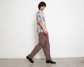 Vintage 90s Suit Pants Trousers Brown Preppy