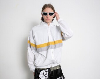 Vintage Y2k Track Jacket White