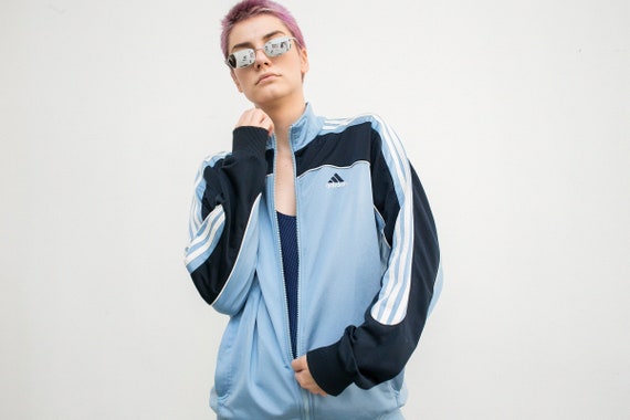 Vintage Adidas Track Jacket Blue Shades 