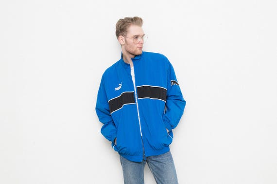 puma windbreaker blue