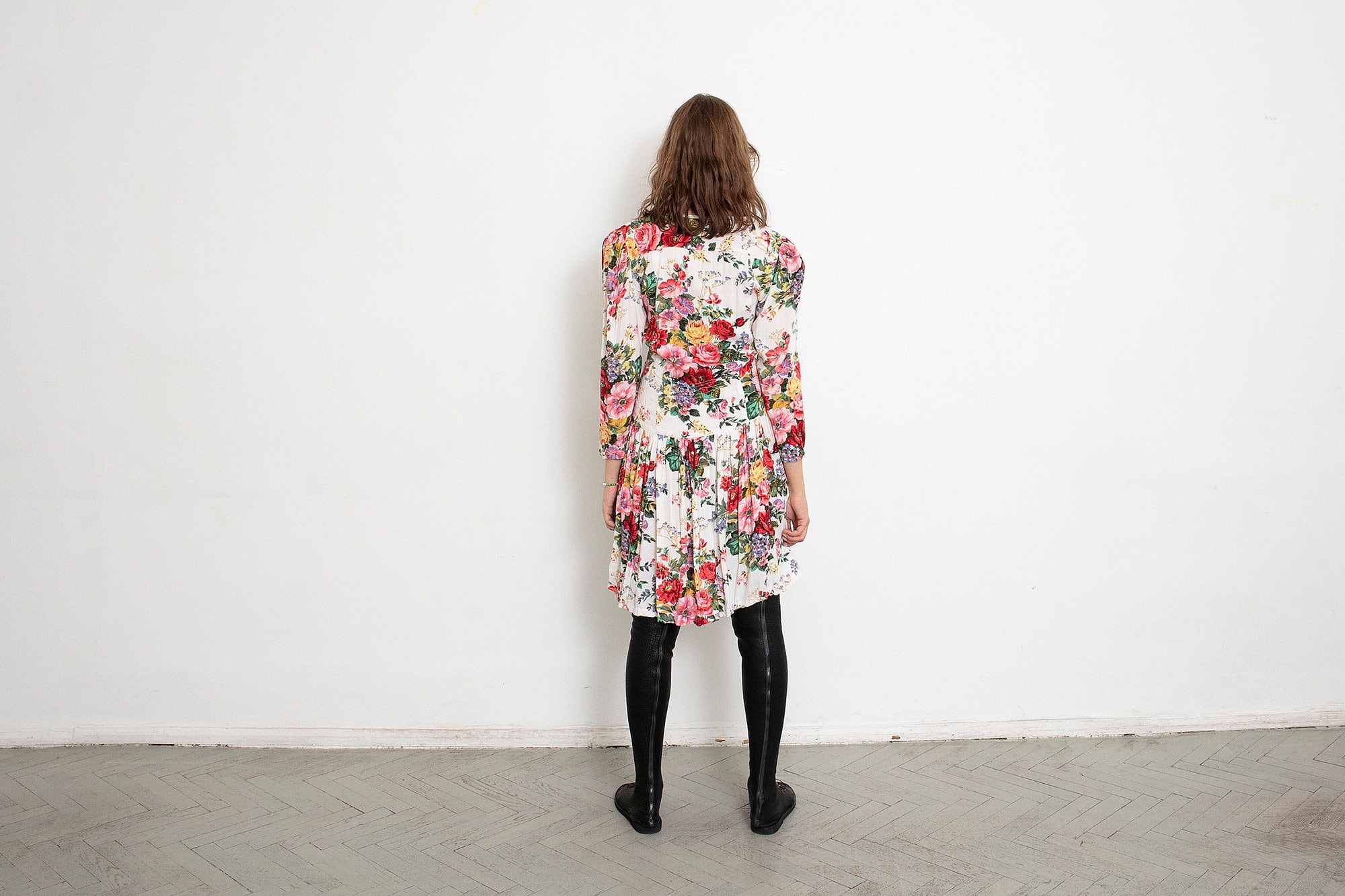 Vintage Floral Mini Dress White Cottagecore 80s 90s - Etsy