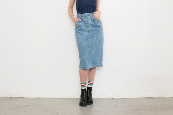 denim tube skirts