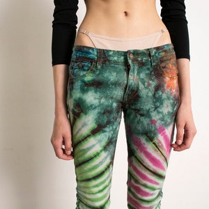 Vintage Y2K Tie Dye Low Waisted Skinny Jeans image 7