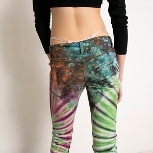 Vintage Y2K Tie Dye Low Waisted Skinny Jeans image 8