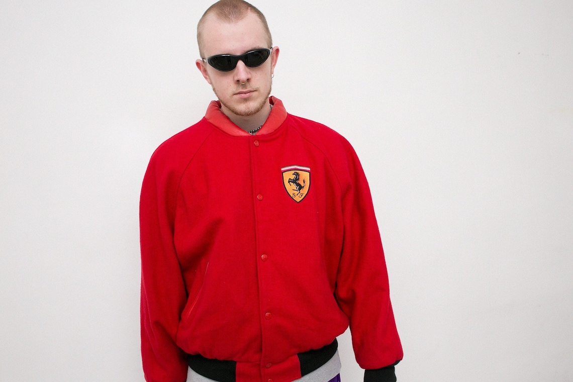 racing vintage rare streetwear ferrari fashion bomber jacket