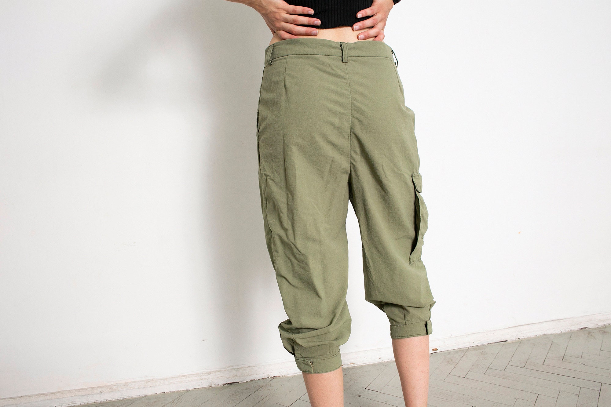 Y2K Gimmick Cargo Pants Zip Hem Khaki Y2k Cargo Khaki Pants - Etsy