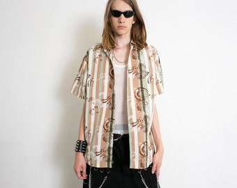 Camisa Botones Rayas Vintage 90s