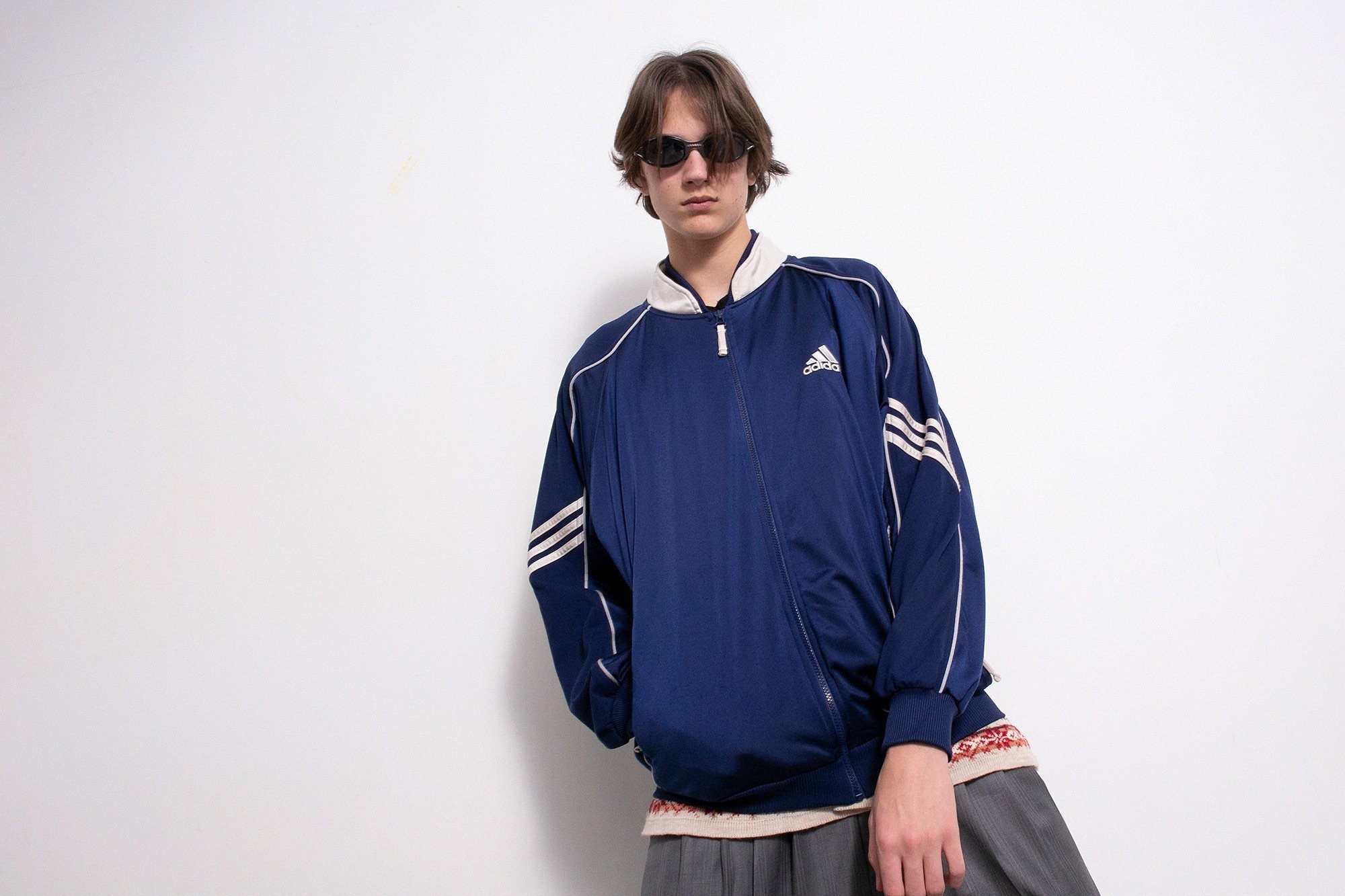 Adidas holographic windbreaker cheap